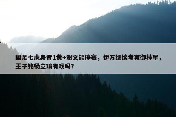 国足七虎身背1黄+谢文能停赛，伊万继续考察御林军，王子铭杨立瑜有戏吗？