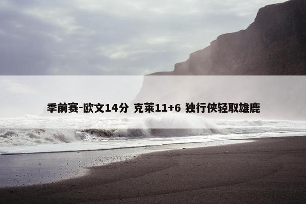 季前赛-欧文14分 克莱11+6 独行侠轻取雄鹿