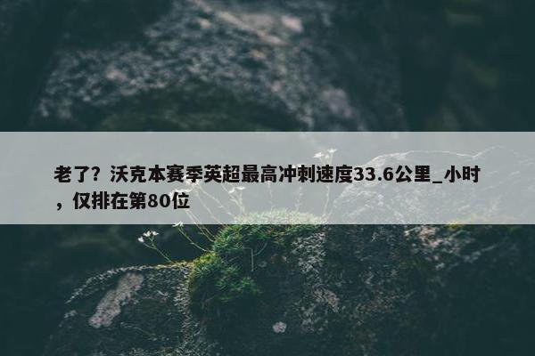 老了？沃克本赛季英超最高冲刺速度33.6公里_小时，仅排在第80位