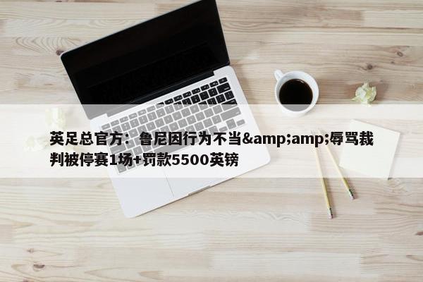 英足总官方：鲁尼因行为不当&amp;辱骂裁判被停赛1场+罚款5500英镑