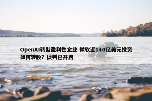 OpenAI转型盈利性企业 微软近140亿美元投资如何转股？谈判已开启