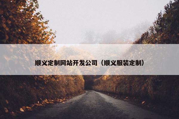 顺义定制网站开发公司（顺义服装定制）