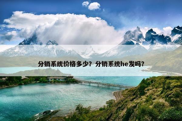 分销系统价格多少？分销系统he发吗？