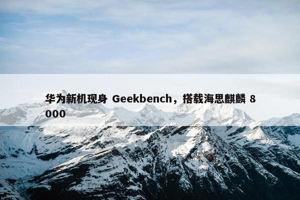 华为新机现身 Geekbench，搭载海思麒麟 8000