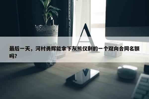 最后一天，河村勇辉能拿下灰熊仅剩的一个双向合同名额吗？