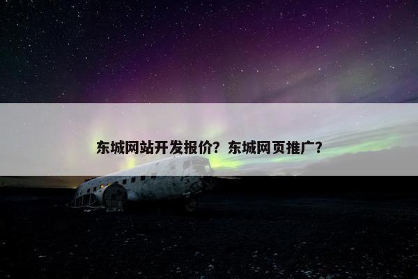 东城网站开发报价？东城网页推广？