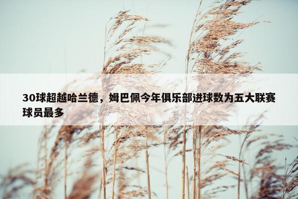 30球超越哈兰德，姆巴佩今年俱乐部进球数为五大联赛球员最多