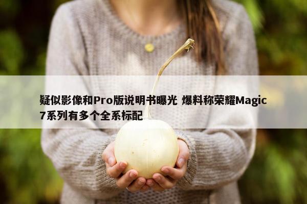 疑似影像和Pro版说明书曝光 爆料称荣耀Magic7系列有多个全系标配