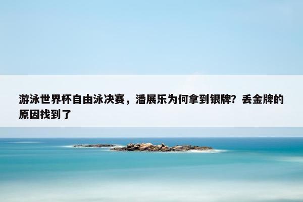 游泳世界杯自由泳决赛，潘展乐为何拿到银牌？丢金牌的原因找到了