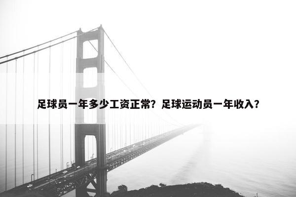 足球员一年多少工资正常？足球运动员一年收入？