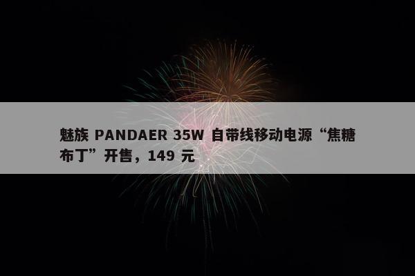 魅族 PANDAER 35W 自带线移动电源“焦糖布丁”开售，149 元