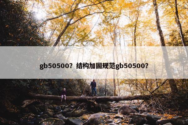 gb50500？结构加固规范gb50500？