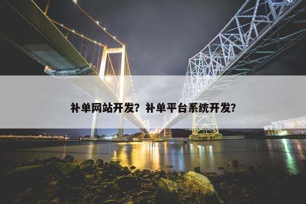 补单网站开发？补单平台系统开发？