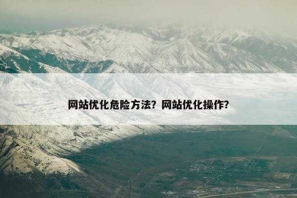 网站优化危险方法？网站优化操作？