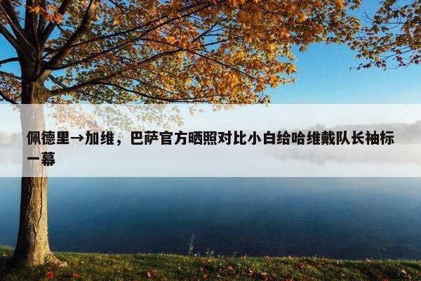 佩德里→加维，巴萨官方晒照对比小白给哈维戴队长袖标一幕