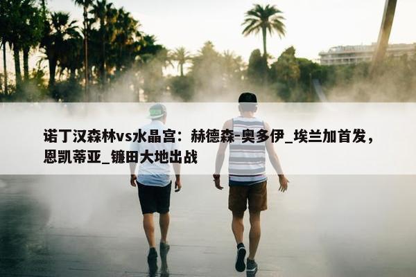 诺丁汉森林vs水晶宫：赫德森-奥多伊_埃兰加首发，恩凯蒂亚_镰田大地出战