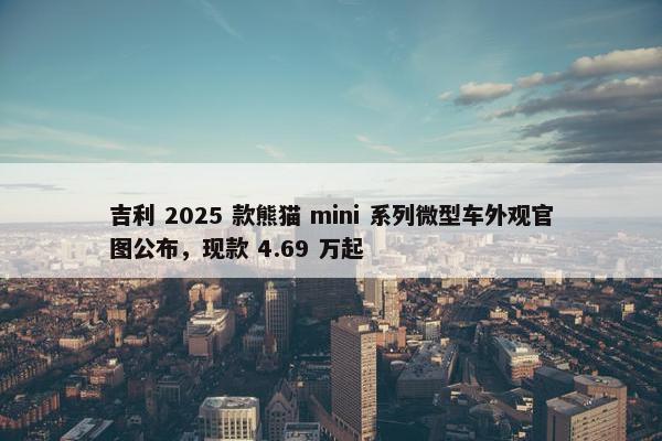 吉利 2025 款熊猫 mini 系列微型车外观官图公布，现款 4.69 万起