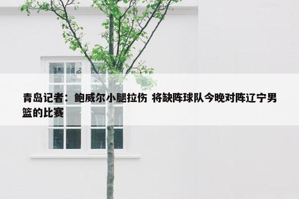 青岛记者：鲍威尔小腿拉伤 将缺阵球队今晚对阵辽宁男篮的比赛