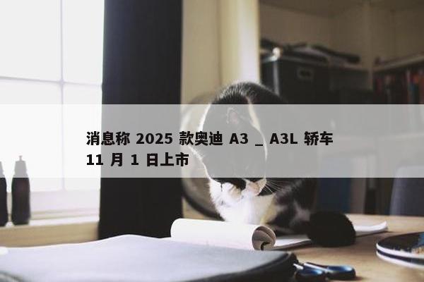 消息称 2025 款奥迪 A3 _ A3L 轿车 11 月 1 日上市