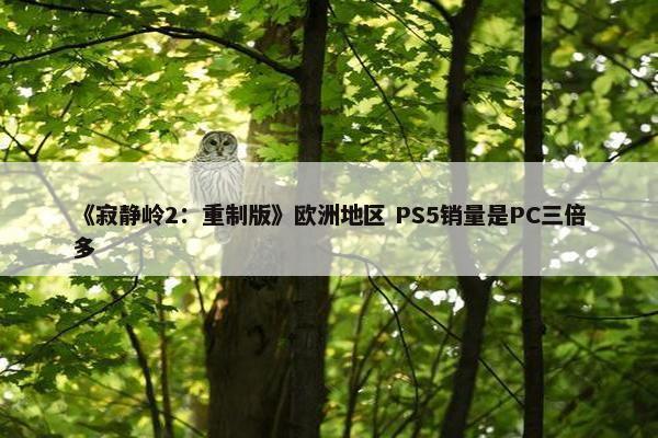 《寂静岭2：重制版》欧洲地区 PS5销量是PC三倍多