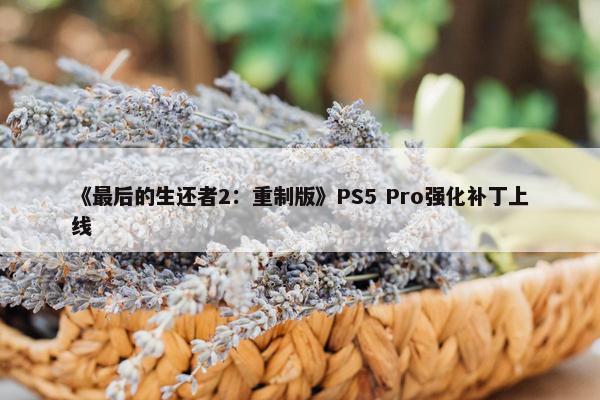 《最后的生还者2：重制版》PS5 Pro强化补丁上线