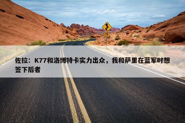 佐拉：K77和洛博特卡实力出众，我和萨里在蓝军时想签下后者