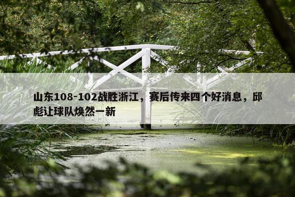 山东108-102战胜浙江，赛后传来四个好消息，邱彪让球队焕然一新