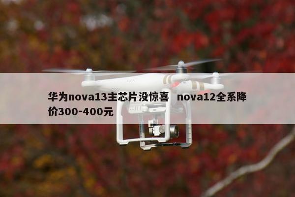 华为nova13主芯片没惊喜  nova12全系降价300-400元