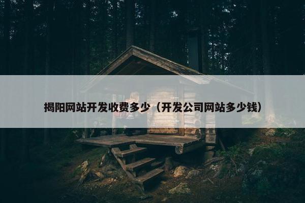 揭阳网站开发收费多少（开发公司网站多少钱）