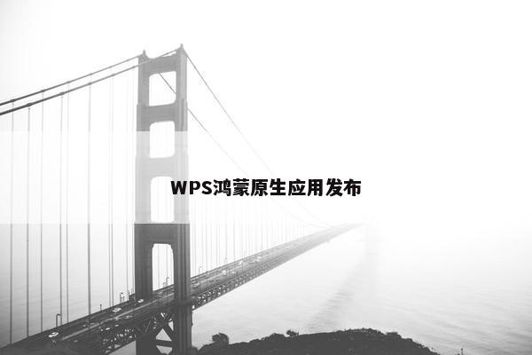 WPS鸿蒙原生应用发布