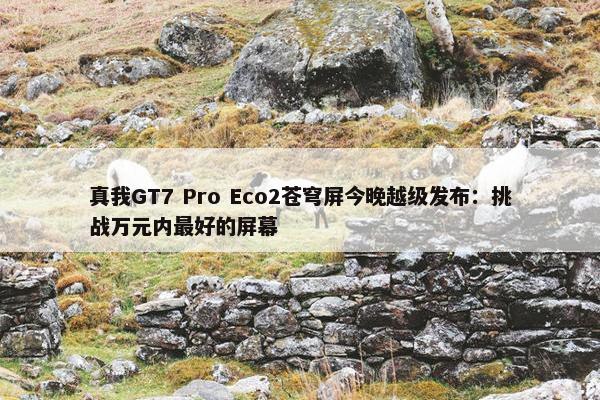 真我GT7 Pro Eco2苍穹屏今晚越级发布：挑战万元内最好的屏幕