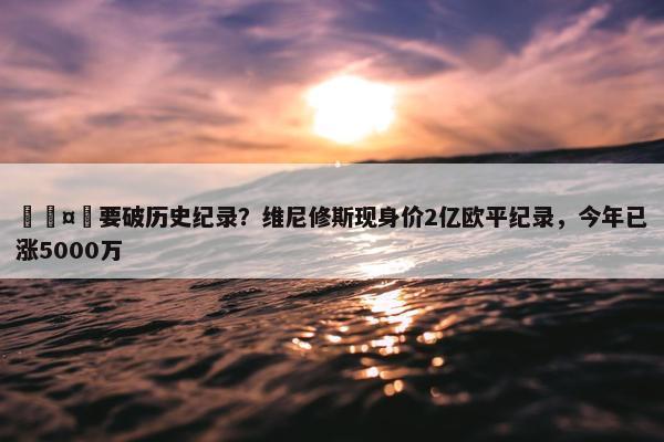 🤯要破历史纪录？维尼修斯现身价2亿欧平纪录，今年已涨5000万