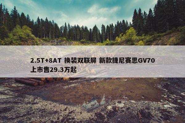 2.5T+8AT 换装双联屏 新款捷尼赛思GV70上市售29.3万起