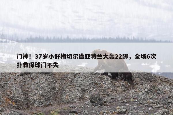 门神！37岁小舒梅切尔遭亚特兰大轰22脚，全场6次扑救保球门不失