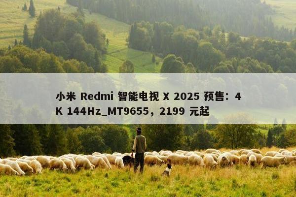 小米 Redmi 智能电视 X 2025 预售：4K 144Hz_MT9655，2199 元起