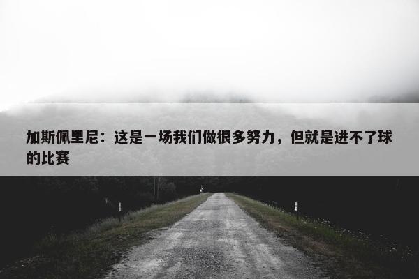 加斯佩里尼：这是一场我们做很多努力，但就是进不了球的比赛