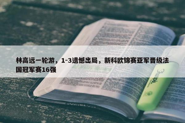 林高远一轮游，1-3遗憾出局，新科欧锦赛亚军晋级法国冠军赛16强