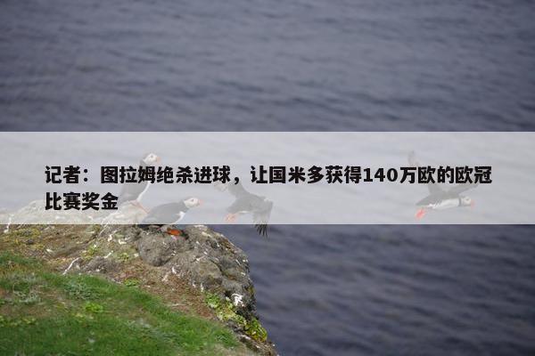 记者：图拉姆绝杀进球，让国米多获得140万欧的欧冠比赛奖金