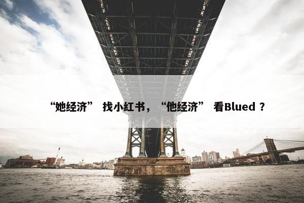 “她经济” 找小红书，“他经济” 看Blued ？