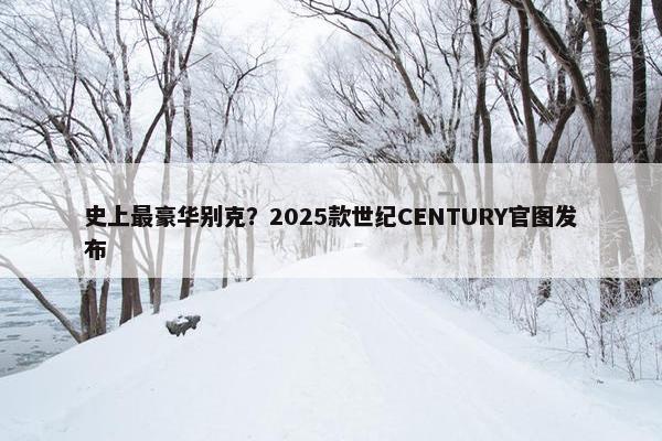 史上最豪华别克？2025款世纪CENTURY官图发布