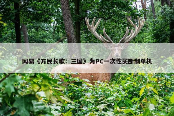 网易《万民长歌：三国》为PC一次性买断制单机