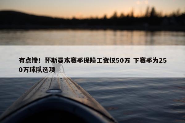 有点惨！怀斯曼本赛季保障工资仅50万 下赛季为250万球队选项