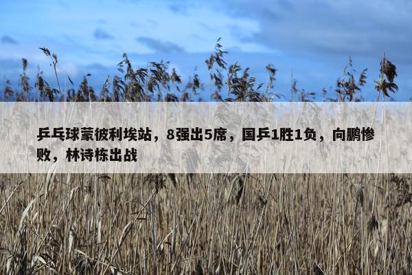 乒乓球蒙彼利埃站，8强出5席，国乒1胜1负，向鹏惨败，林诗栋出战