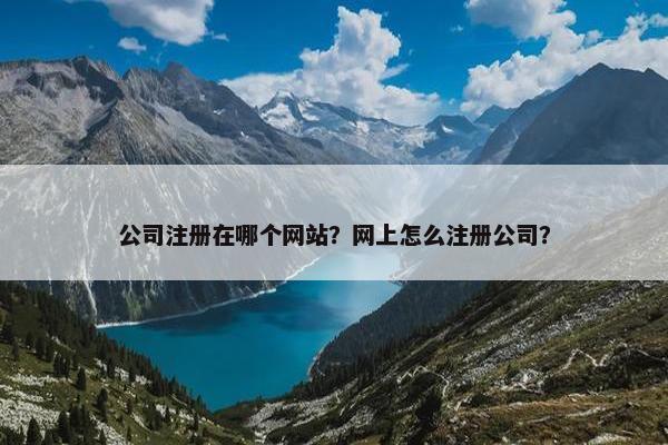 公司注册在哪个网站？网上怎么注册公司？