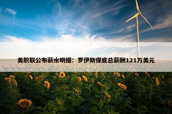 美职联公布薪水明细：罗伊斯保底总薪酬121万美元