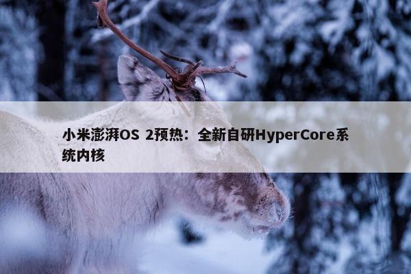 小米澎湃OS 2预热：全新自研HyperCore系统内核