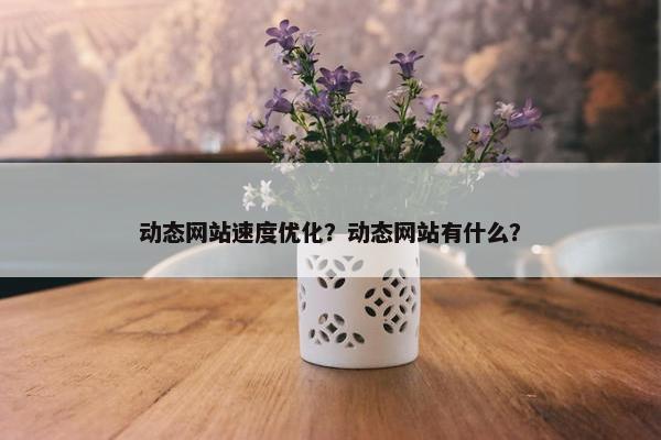 动态网站速度优化？动态网站有什么？