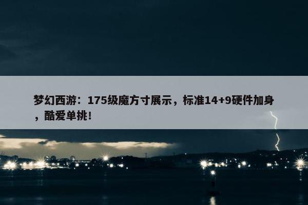 梦幻西游：175级魔方寸展示，标准14+9硬件加身，酷爱单挑！