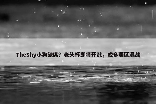 TheShy小狗缺席？老头杯即将开战，成多赛区混战