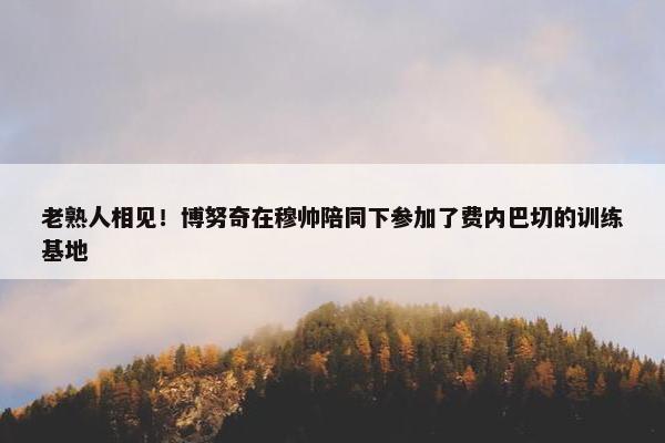 老熟人相见！博努奇在穆帅陪同下参加了费内巴切的训练基地